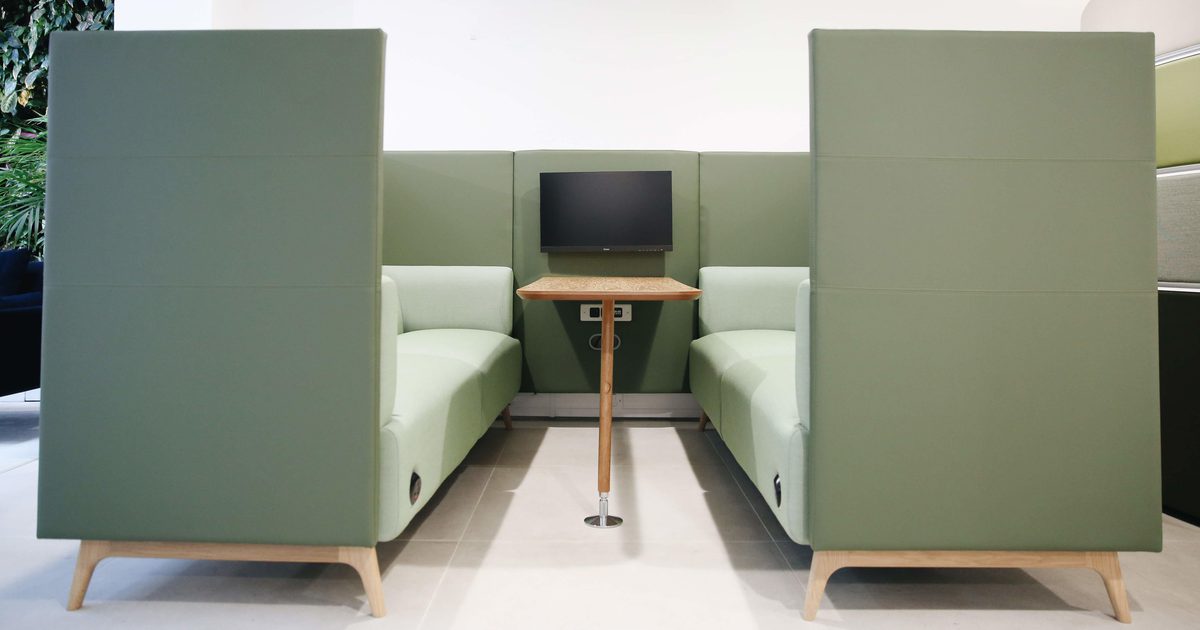 Connectivity Booths Connection Tryst High Back Media Booth With Integrated… | Hunts Office